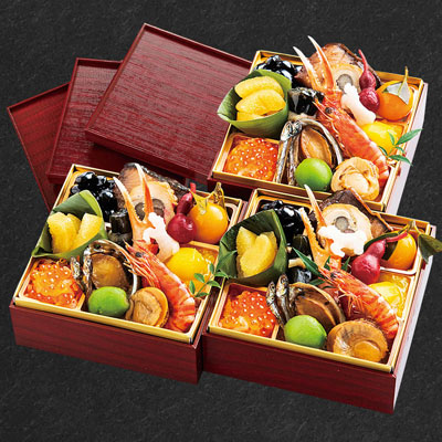 【限定200セット】たつの仔 和風おせち料理3膳(各重フタ付)