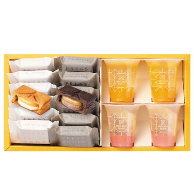 ＜プレスバターサンド＞バターサンド・フルーツジュレ詰合せＬ