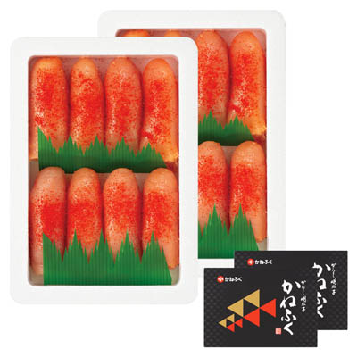 ＜かねふく＞無着色辛子明太子　３００ｇ×２個