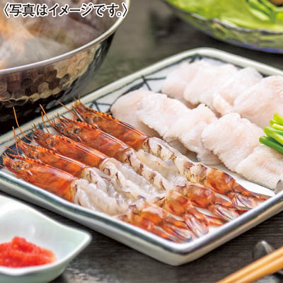 ＜絆屋＞車海老と鱧のしゃぶしゃぶ