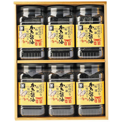 ＜広島海苔＞特選かき醤油味付のり６本入
