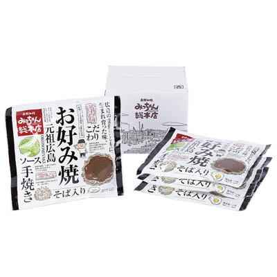 ＜みっちゃん総本店＞広島流お好み焼　そば入４枚セットＲ