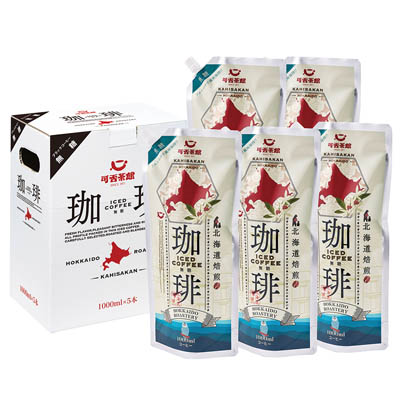 ＜可否茶館＞アイスコーヒー無糖５本セット