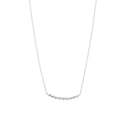 K18ホワイトゴールド　ダイヤネックレス　0.1ct