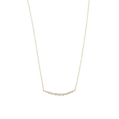 K18ダイヤモンドネックレス0.1ct