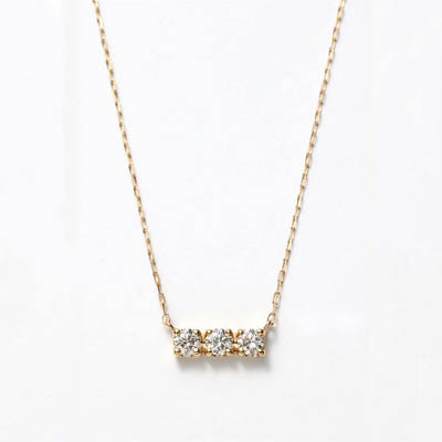 K18ダイヤモンドネックレス0.15ct