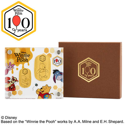 Disney ｢くまのプーさん｣ 100周年記念　純金小判　2点セット