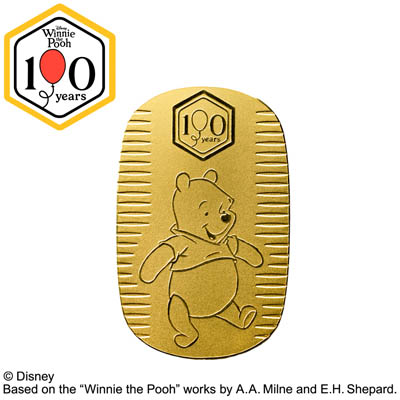 Disney ｢くまのプーさん｣ 100周年記念　純金小判　20g