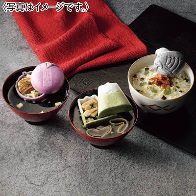 ＜京都辻が花＞京のお茶漬とお吸物　一富士二鷹三茄子最中
