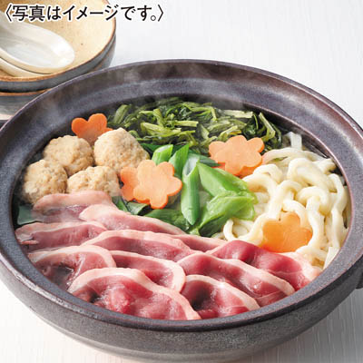 ＜京料理　美濃吉＞壬生菜と九条葱の合鴨つくね鍋