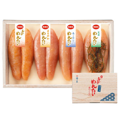＜福さ屋＞無着色辛子明太子食べ比べ