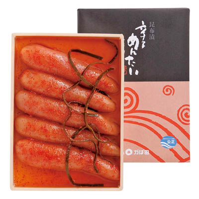 ＜かば田＞無着色昆布漬辛子めんたい