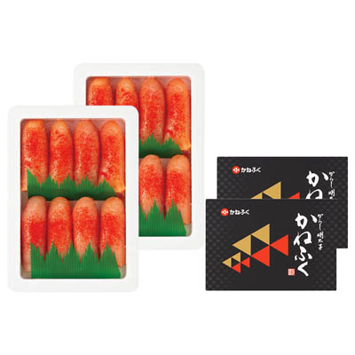 ＜かねふく＞無着色辛子明太子　３００ｇ×２個