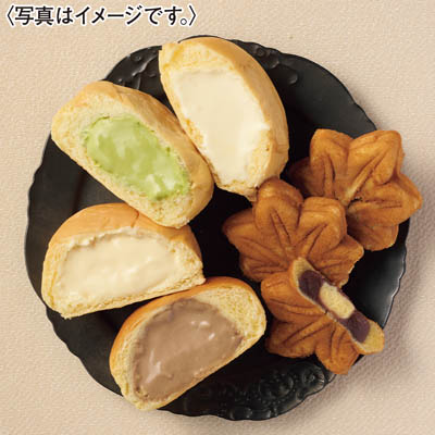 ＜八天堂＞冷やして食べるもみじ饅頭＆くりーむパン８個詰合せ