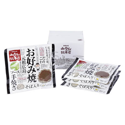＜みっちゃん総本店＞広島流お好み焼　そば入４枚セットＲ