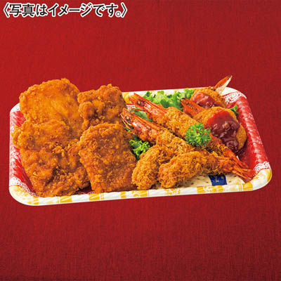 骨なしチキンとフライのごちそうプレート