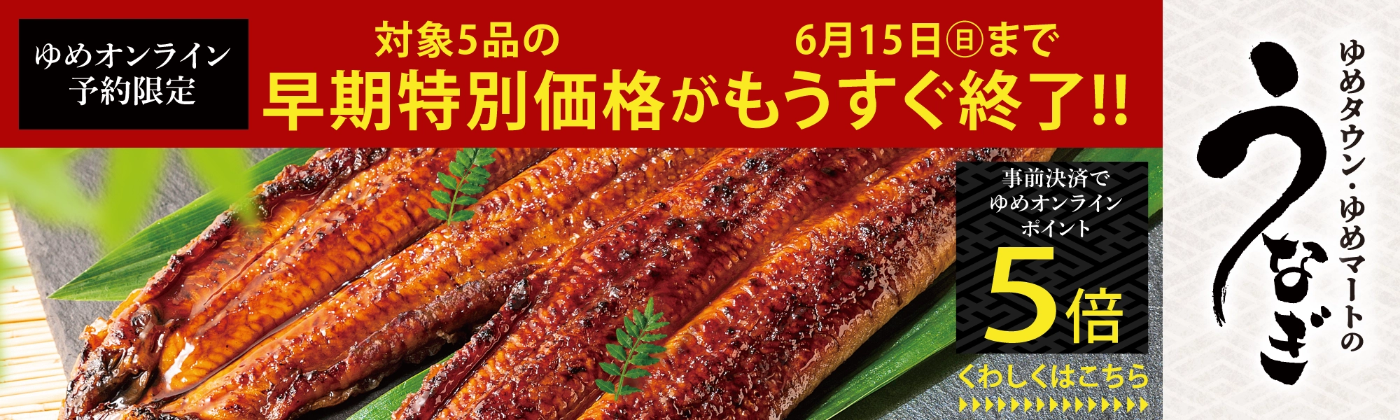 うなぎ 早期終了間近