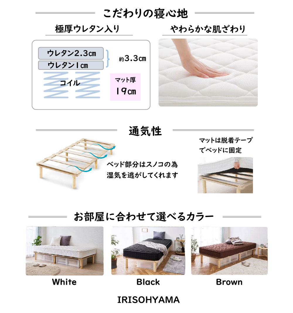 脚付きコイルマットレスについて2