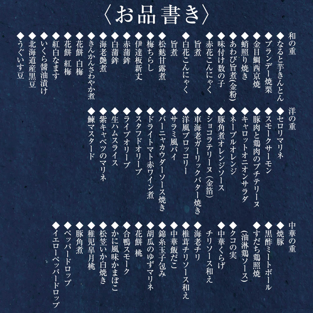 お品書き2